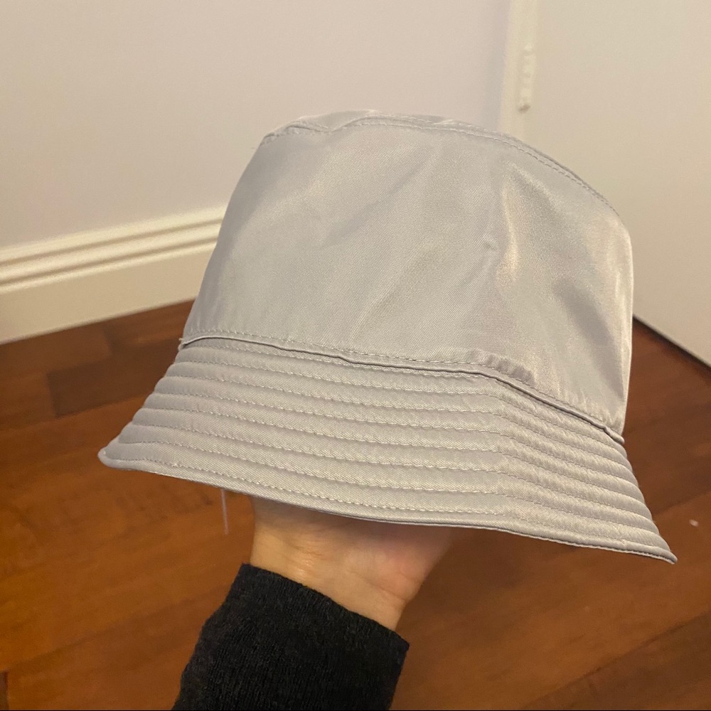 Aritzia Steel Grey Nylon Bucket Hat